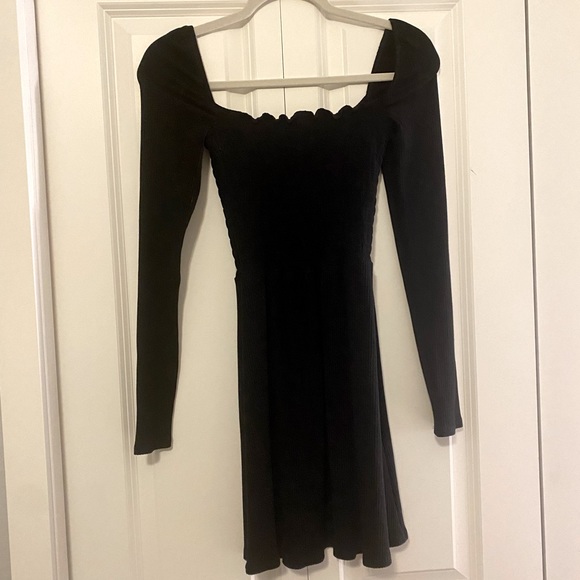 Reformation Jeans Black Longsleeve Dress - Picture 2 of 6